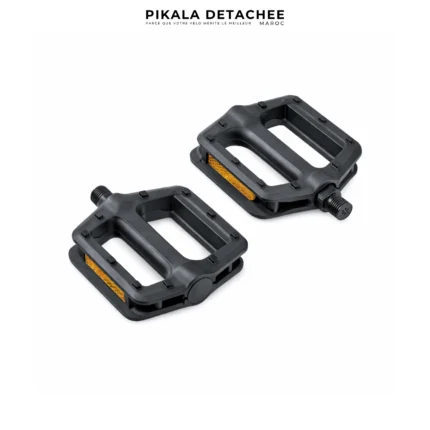 COBRA PE122 Pédales Vélo Plates Antidérapantes Nylon Noir
