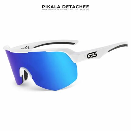GES ALPHA Lunettes Vélo Sport Catégorie 3 UV400 Protection Solaire Blanc