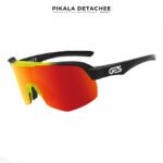 GES ALPHA Lunettes Vélo Sport Catégorie 3 UV400 Protection Solaire Noir Jaune