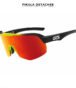 GES ALPHA Lunettes Velo Sport Categorie 3 UV400 Protection Solaire Noir Jaune