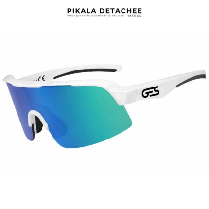 GES OMEGA Lunettes Vélo Sport Catégorie 3 UV400 Protection Solaire Blanc