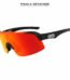 GES OMEGA Lunettes Velo Sport Categorie 3 UV400 Noir Orange