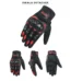 LEEKEMAN Gants Moto avec Protections Renforcees Noir Rouge