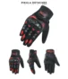 LEEKEMAN Gants Moto avec Protections Renforcees Noir Rouge