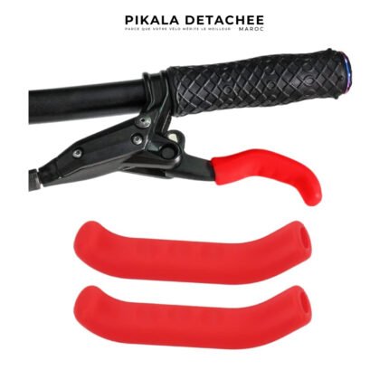 LUTA Housse Silicone pour Levier de Frein Vélo Antidérapante Rouge