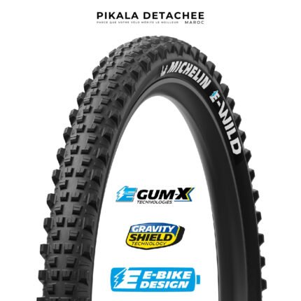 MICHELIN E-Wild Rear Pneu VTT 27.5x2.60″ (66-584) Tubeless Ready Pliable