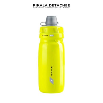 RACEONE HYMA Bidon Vélo 600 ml Lime avec Housse de Protection