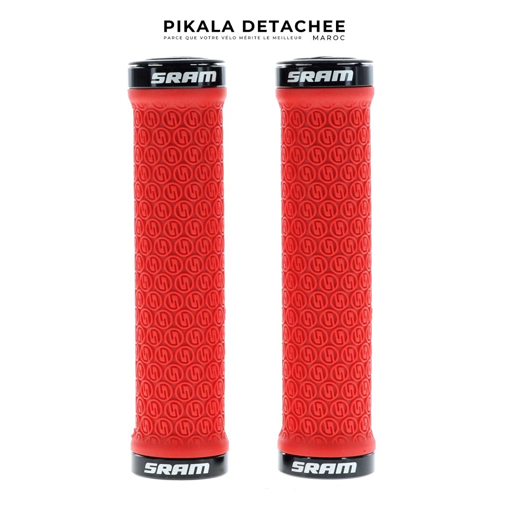 SRAM Poignees Locking Double Colliers Serrage Rouge SRAM Poignees Locking Double Colliers Serrage Rouge – Image 1