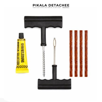 TEKIN Kit de Réparation Pneu Tubeless avec Mèches Moto et Voiture