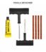 TEKIN Kit de Reparation Pneu Tubeless avec Meches Moto et Voiture