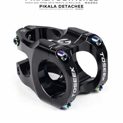 TOSEEK Potence Vélo VTT Aluminium Ø31.8x35mm Noir