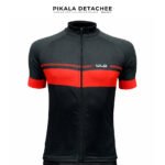 ULD Maillot Court Unisexe Respirant Polyester Microfibre Manches Lycra Noir Rouge Taille XS