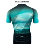 ULD Maillot Manche Courte Unisexe Respirant Polyester Microfibre Manches Lycra Turquoise Taille XS – Image 2