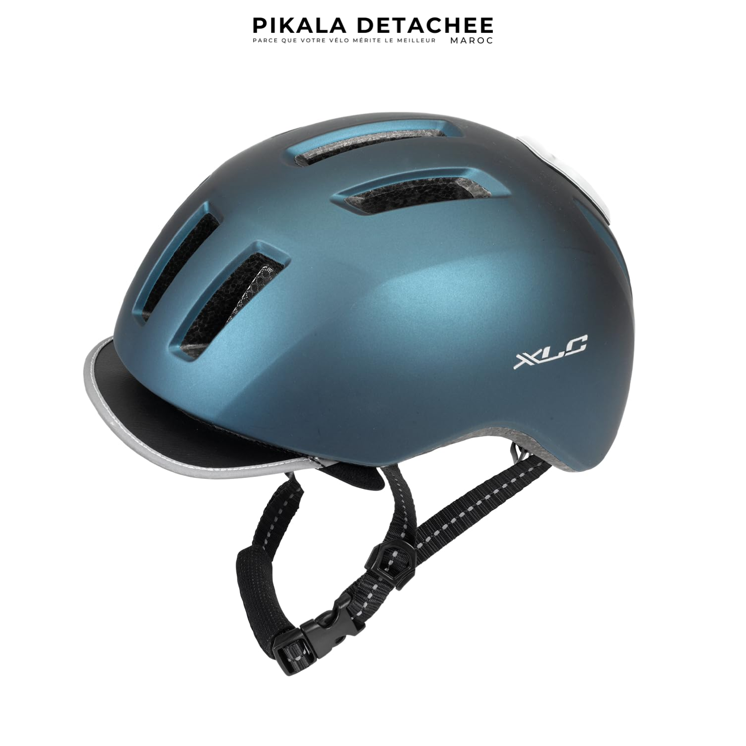 XLC BH-C24 Casque Vélo City Avec Feu Arriere (1) XLC BH-C24 Casque Vélo City LED Arrière S/M 53-57cm Urbain E-Bike Sécurité – Image 1
