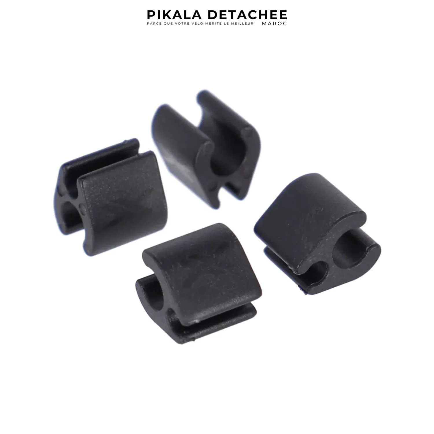 XLC BR-X118 Clips Attache Câbles Di2 Pour Gaine 5mm - 4 Pieces