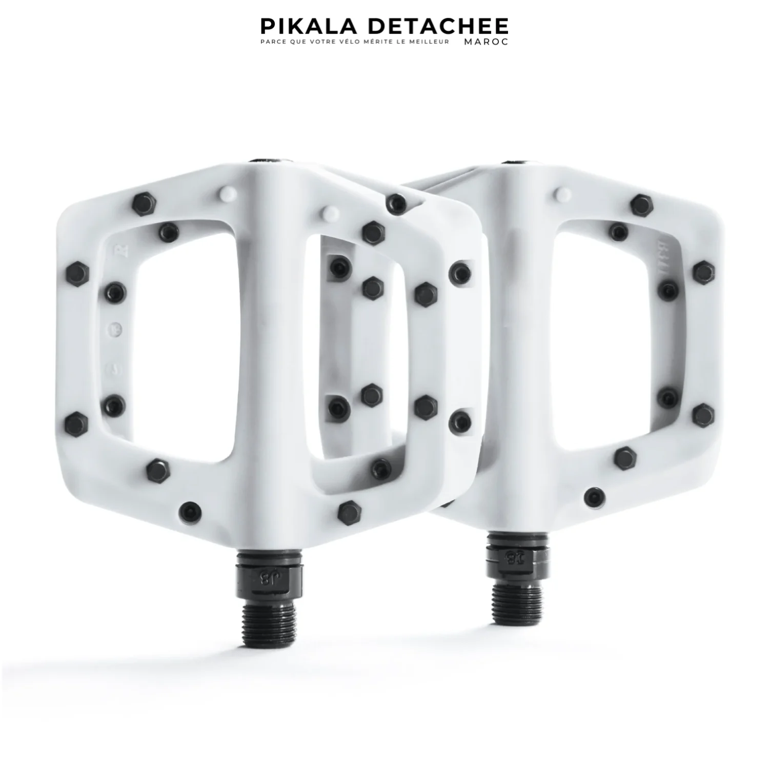 XLC PD-M23 Pédales VTT Plates Résine Renforcée Axe CroMo Platform MTB Grip