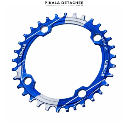 LEBYCLE Plateau Mono 32 Dents Narrow Wide 104 BCD Bleu