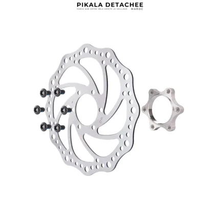 LUTA Disque de Frein Vélo 160 mm 6 Vis Incluses & Adaptateur Bride Filetée