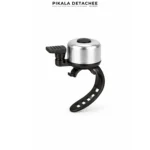 LUTA Sonnette Vélo Mini Dring Aluminium Support Silicone Réglable Argent