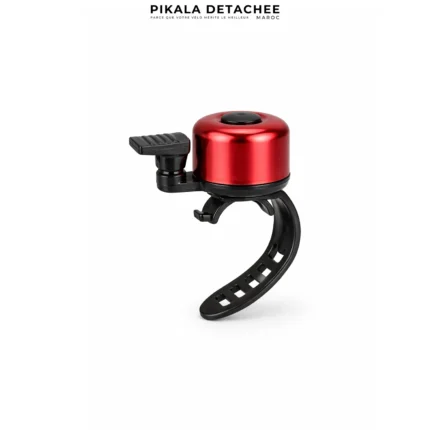 LUTA Sonnette Vélo Mini Dring Aluminium Support Silicone Réglable Rouge