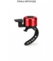 LUTA Sonnette Velo Mini Dring Aluminium Support Silicone Reglable Rouge