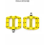 MAXZONE Pédales Vélo Plates Antidérapantes Picots Aluminium Jaune
