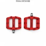 MAXZONE Pédales Vélo Plates Antidérapantes Picots Aluminium Rouge