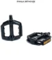 NECO PE440 Pedales Velo Plateformes Carre Aluminium