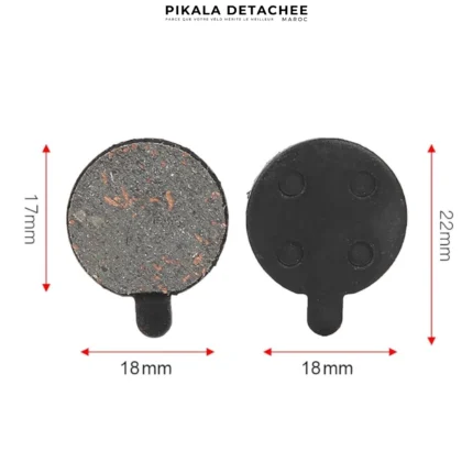 RALLEX Plaquettes de Frein Trottinette Électrique Rondes 17x18x22 mm