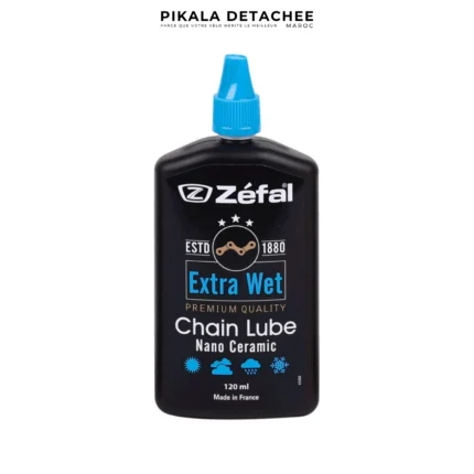 ZEFAL Extra Wet Lube 120 ml Lubrifiant Chaîne Premium à Base de Céramique pour Conditions Humides