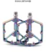 BENGGUO BG4207 Pedales VTT Large Aluminium Rainbow