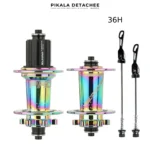 HASSNS PRO7 Moyeux Avant Et Arrière 36 Trous 120 POE Haute Performance Rainbow