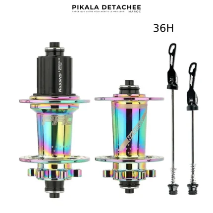 HASSNS PRO7 Moyeux Avant Et Arrière 36 Trous 120 POE Haute Performance Rainbow