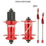 HASSNS PRO7 Moyeux Avant Et Arrière 32 Trous 120 POE Rouge