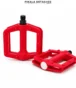 COBRA PE122A Pedales Velo Plates Antiderapantes Nylon Rouge