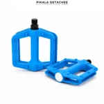 COBRA PE122B Pédales Vélo Plates Antidérapantes Nylon Bleu