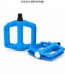 COBRA PE122B Pedales Velo Plates Antiderapantes Nylon Bleu
