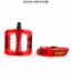 NECO Pedales Velo Plates Antiderapantes Resine Rouge Transparent