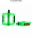 NECO Pedales Velo Plates Antiderapantes Resine Vert Transparent