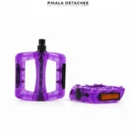 NECO Pédales Vélo Plates Antidérapantes Resine Violet Transparent