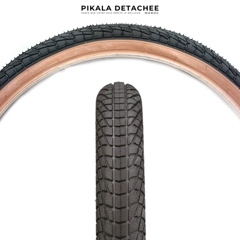 KENDA Kontact Elite K841B Pneu Ville 20x1.95 50 406 Noir Gum Tringle Rigide